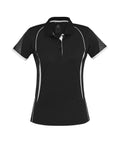 Biz Collection Casual Wear 8 / Black/White Biz Collection Razor Ladies Polo P405LS