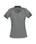 Biz Collection Casual Wear 8 / Ash/Black Biz Collection Razor Ladies Polo P405LS