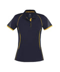 Biz Collection Casual Wear 8 / Navy/Gold Biz Collection Razor Ladies Polo P405LS