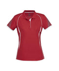 Biz Collection Casual Wear 8 / Red/White Biz Collection Razor Ladies Polo P405LS