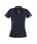 Biz Collection Casual Wear 8 / Navy/Sky Biz Collection Razor Ladies Polo P405LS