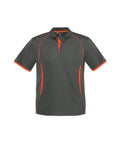 Biz Collection Casual Wear S / Grey/Fluoro Orange Biz Collection Razor Mens Polo Shirt Biz Cool™ P405MS