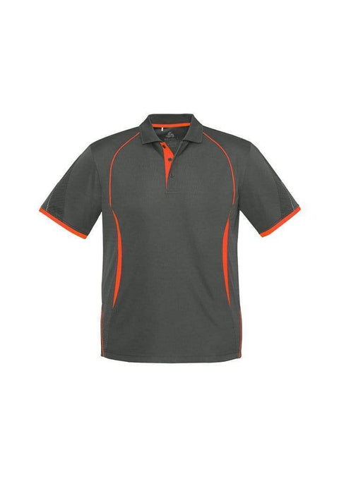 Biz Collection Casual Wear S / Grey/Fluoro Orange Biz Collection Razor Mens Polo Shirt Biz Cool™ P405MS