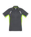 Biz Collection Casual Wear Grey/Fluoro Lime/Silver / 4 Biz Collection Renegade Kids Polo P700KS