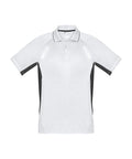 Biz Collection Casual Wear White/Black/Silver / 4 Biz Collection Renegade Kids Polo P700KS