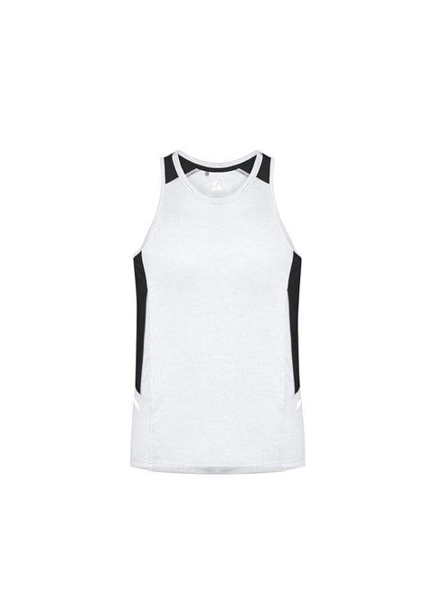 Biz Collection Casual Wear White/Black/Silver / XS Biz Collection Renegade Mens Singlet SG702M