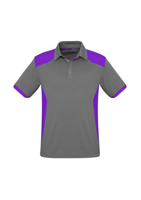 Biz Collection Casual Wear S / Silver/Purple Biz Collection Rival Mens Polo P705MS