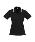 Biz Collection Casual Wear Black/White/White / 8 Biz Collection Women’s Cambridge Polo P227LS