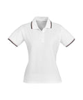 Biz Collection Casual Wear White/Black/Red / 8 Biz Collection Women’s Cambridge Polo P227LS