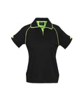 Biz Collection Casual Wear Black/Fluoro Lime / 8 Biz Collection Women’s Fusion Polo P29022