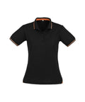 Biz Collection Casual Wear Black/Orange / 8 Biz Collection Women’s Jet Polo P226LS