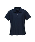 Biz Collection Women’s Micro Waffle Polo P3325 Casual Wear Biz Collection Navy 10 