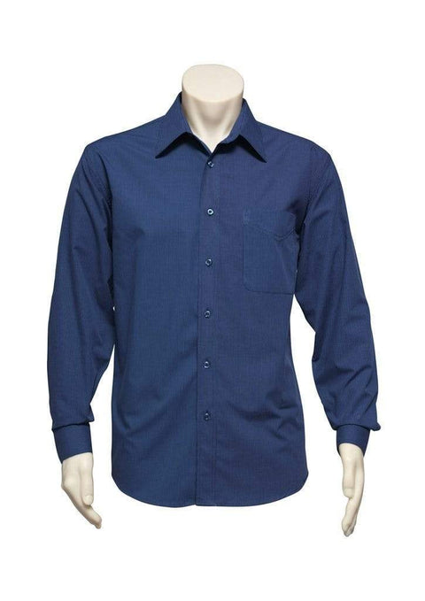 Biz Collection Corporate Wear Biz Collection Men’s Micro Check Long Sleeve Shirt Sh816