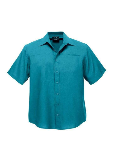 Biz Collection Corporate Wear Teal / S Biz Collection Men’s Plain Oasis Short Sleeve Shirt Sh3603