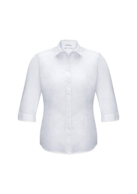 Biz Collection Corporate Wear White / 6 Biz Collection Women’s Euro 3/4 Sleeve Shirt S812LT