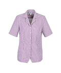 Biz Collection Corporate Wear White/Grape / 6 Biz Collection Women’s Stripe Oasis Overblouse S266ls