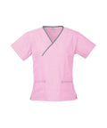 Biz Collection Women’s Contrast Crossover Scrubs Top H10722 - Simply Scrubs Australia