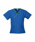 Biz Collection Women’s Contrast Crossover Scrubs Top H10722 - Simply Scrubs Australia