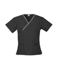 Biz Collection Women’s Contrast Crossover Scrubs Top H10722 - Simply Scrubs Australia