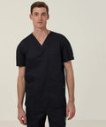 Carl V Neck Scrub Top  CATRFV-BLA - Simply Scrubs Australia