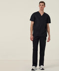 Carl V Neck Scrub Top  CATRFV-BLA - Simply Scrubs Australia