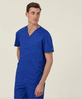Carl V Neck Scrub Top  CATRFV-BLA - Simply Scrubs Australia