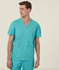 Carl V Neck Scrub Top  CATRFV-BLA - Simply Scrubs Australia