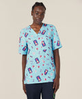 Unisex Christmas Santa Pool Party Scrub Top CATRGK - Allsorts Workwear