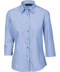 DNC Workwear Corporate Wear Blue / 26 DNC WORKWEAR Ladies Classic Mini (Check) Houndstooth 3/4 sleeve Business Shirt 4254