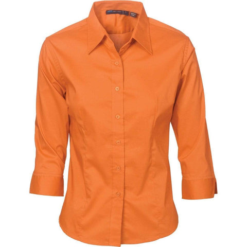 DNC Workwear Corporate Wear Rust / 6 DNC WORKWEAR Ladies Premier Stretch Poplin 3/4 Sleeve Business Shirt 4232