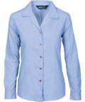 DNC Workwear Corporate Wear Blue / 6 DNC WORKWEAR Ladies Revere Collar Mini (Check) Houndstooth Long Sleeve Business Shirt 4256
