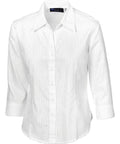 DNC Workwear Corporate Wear DNC WORKWEAR Ladies Tonal Stripe 3/4 Sleeve Shirt 4236