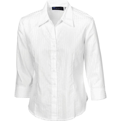 DNC Workwear Corporate Wear DNC WORKWEAR Ladies Tonal Stripe 3/4 Sleeve Shirt 4236