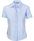 DNC Workwear Corporate Wear Light Blue / 6 DNC WORKWEAR Ladies Tonal Stripe Short Sleeve Shirt 4235