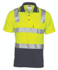 DNC Workwear Work Wear DNC WORKWEAR Cotton Back Hi-Vis Two-Tone Short Sleeve Polo Shirt with CSR Reflective Tape 3817