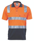 DNC Workwear Work Wear DNC WORKWEAR Cotton Back Hi-Vis Two-Tone Short Sleeve Polo Shirt with CSR Reflective Tape 3817