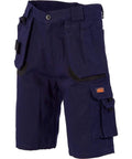 DNC Workwear Work Wear Navy / 102R DNC WORKWEAR Duratex Cotton Duck Weave Tradies Cargo Shorts - With Twin Holster Tool Pocket 3336