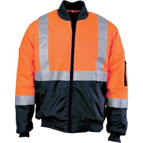 DNC Workwear Work Wear Orange/Navy / S DNC WORKWEAR Hi-Vis 2 Tone Bomber Jacket with CSR Reflective Tape 3762