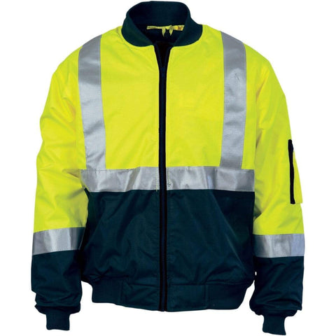 DNC Workwear Work Wear DNC WORKWEAR Hi-Vis 2 Tone Bomber Jacket with CSR Reflective Tape 3762