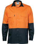 DNC Workwear Work Wear DNC WORKWEAR Hi-Vis 3 Way Cool-Breeze Long Sleeve Cotton Shirt 3938