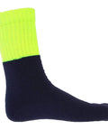DNC Workwear Work Wear Yellow/Navy / 2-5 DNC WORKWEAR Hi-Vis Two-Tone Acrylic 3 Pack Work Socks S123