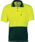 DNC Workwear Work Wear DNC WORKWEAR Hi-Vis Two-Tone Cool Breathe Short Sleeve Polo Shirt 3811