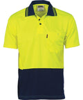 DNC Workwear Work Wear Yellow/Navy / XS DNC WORKWEAR Hi-Vis Two-Tone Cool Breathe Short Sleeve Polo Shirt 3811