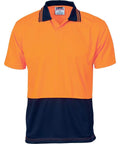 DNC Workwear Work Wear Orange/Navy / XS DNC WORKWEAR Hi-Vis Two-Tone Food Industry Short Sleeve Polo 3903