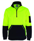 DNC Workwear Work Wear DNC WORKWEAR Hi-Vis ½ Zip Super Fleecy 3724