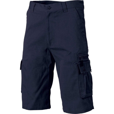 DNC Workwear Work Wear Navy / 77R DNC WORKWEAR Island Duck Weave Cargo Shorts 4533