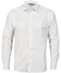 DNC Workwear Work Wear White / S DNC WORKWEAR Polyester Cotton Long Sleeve Work Shirt 3212