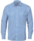 DNC Workwear Work Wear Sky / M DNC WORKWEAR Polyester Cotton Long Sleeve Work Shirt 3212