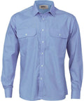 DNC Workwear Work Wear Chambray / XS DNC WORKWEAR Polyester Cotton Long Sleeve Work Shirt 3212