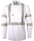 DNC Workwear Work Wear DNC WORKWEAR RTA Night Worker White Shirt with CSR R/Tape 3537